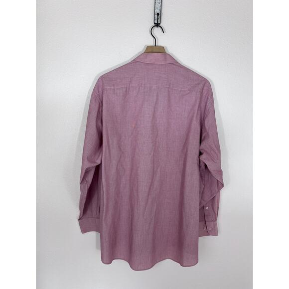 Pierre Cardin XXL Pink Long Sleeve Button Up Dress Shirt - Picture 2 of 3